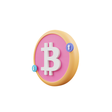 Bitcoin Trading 3D Icon