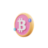 bitcoin up 3d logo