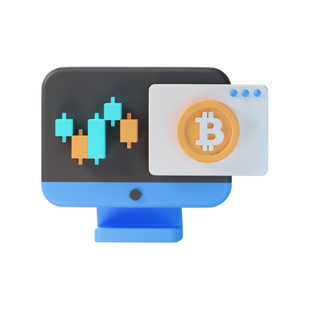 Bitcoin Trading  3D Icon