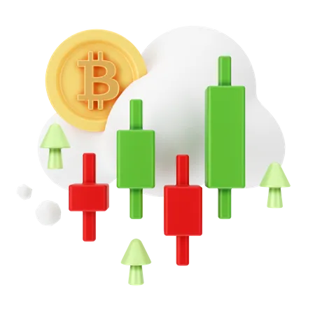 Bitcoin Trading  3D Icon