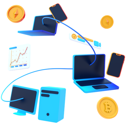 Bitcoin Trading  3D Icon