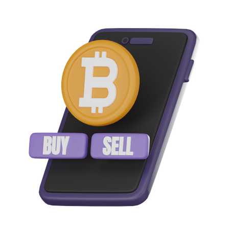 Bitcoin Trading  3D Icon