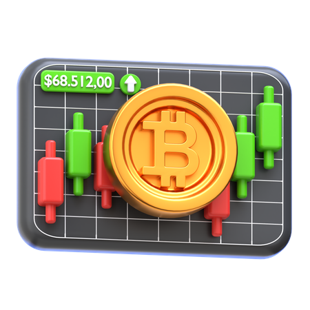 Bitcoin Trading  3D Icon