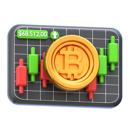 Bitcoin Trading  3D Icon