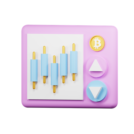 Bitcoin Trading  3D Icon