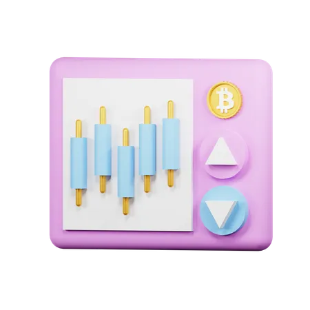 Bitcoin Trading  3D Icon