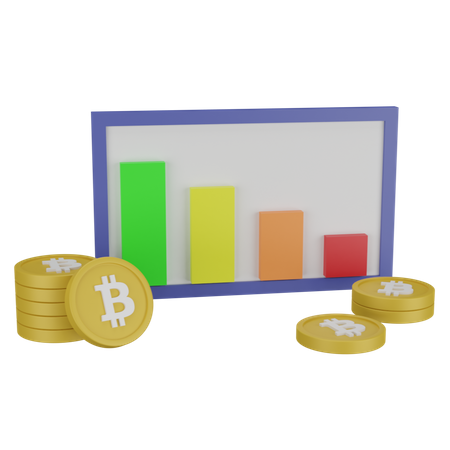 Bitcoin Trading  3D Icon