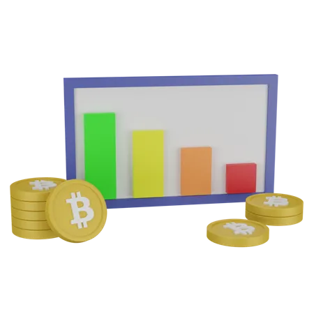 Bitcoin Trading  3D Icon