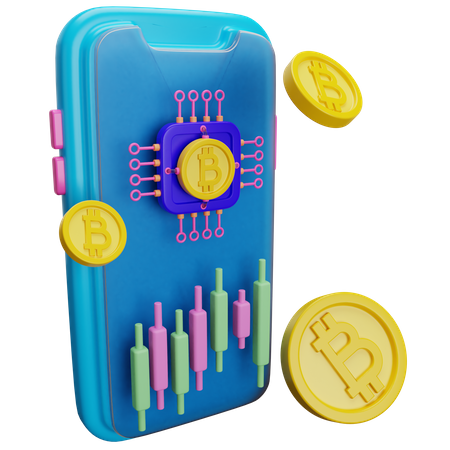 Bitcoin Trading  3D Icon