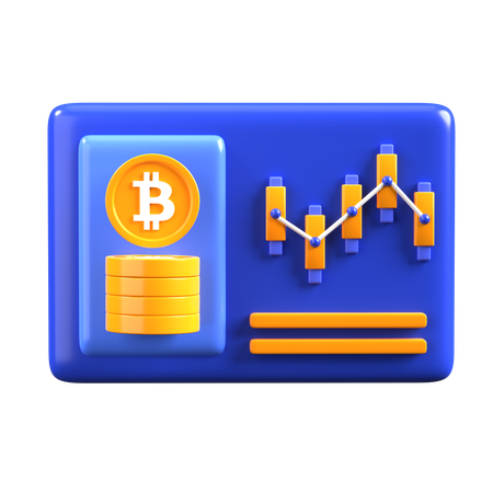 Bitcoin Trading  3D Icon