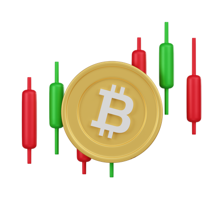 Bitcoin Trading  3D Icon