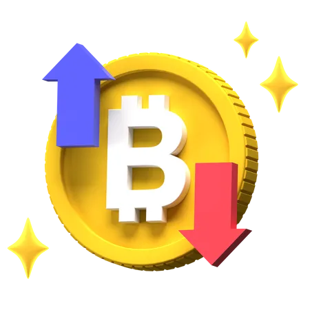 Bitcoin Trading  3D Illustration