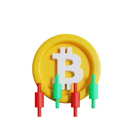Commerce de bitcoins  3D Icon