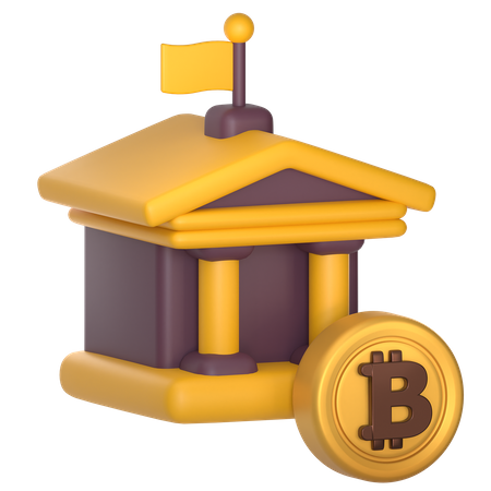 Crypto Trading Bank 3D Icon