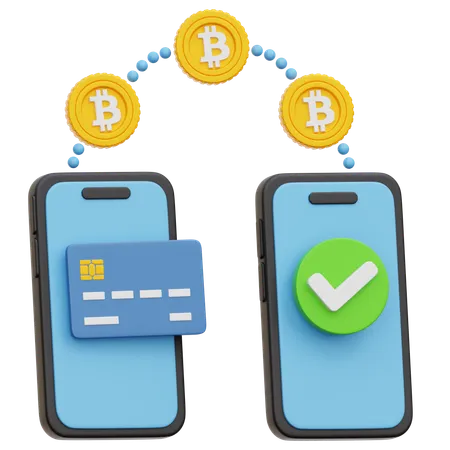 Bitcoin Transaction  3D Icon