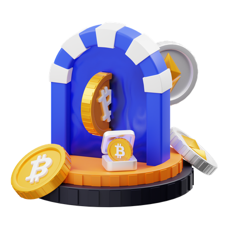Bitcoin Transaction  3D Icon