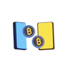 crypto transection 3d logo