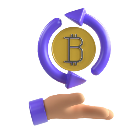 Bitcoin Transaction Fee  3D Icon