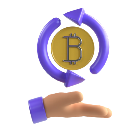 Bitcoin Transaction Fee  3D Illustration