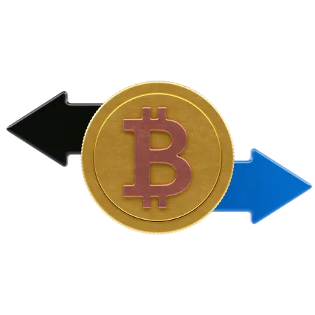 Bitcoin-Transaktion  3D Icon