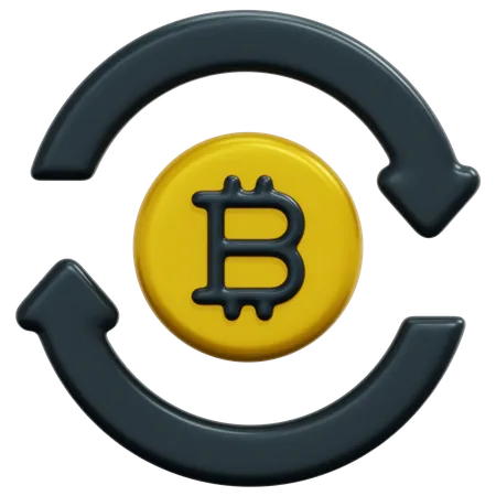 Bitcoin-Transaktion  3D Icon