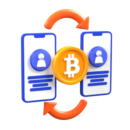 Bitcoin Transfer  3D Icon