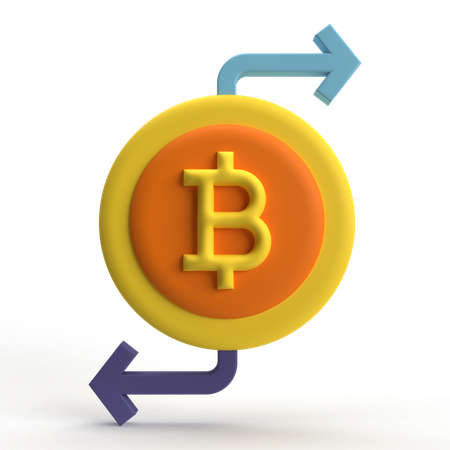 Bitcoin Transfer  3D Icon