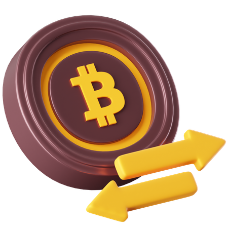 Bitcoin Transfer  3D Icon