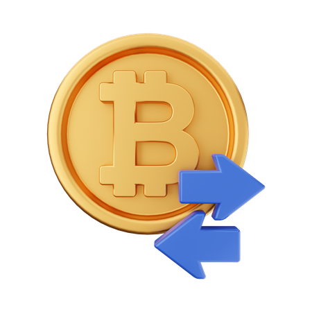 Bitcoin-Überweisung  3D Icon
