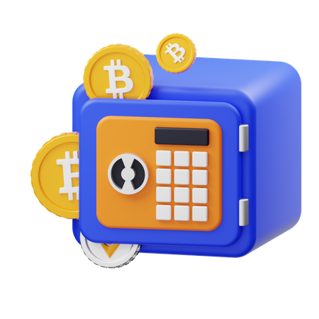 Bitcoin-Tresor  3D Icon