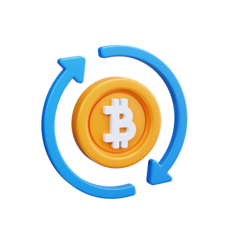 Troca de bitcoins  3D Icon