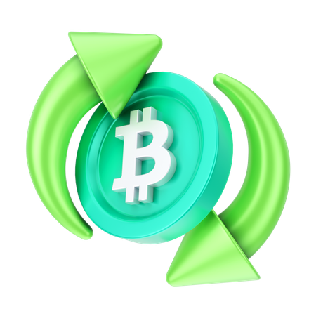 Troca de bitcoins  3D Icon