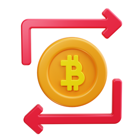 Troca de bitcoins  3D Icon