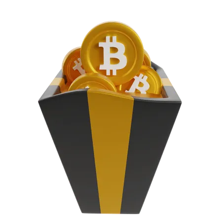 Chariot à bitcoins  3D Icon