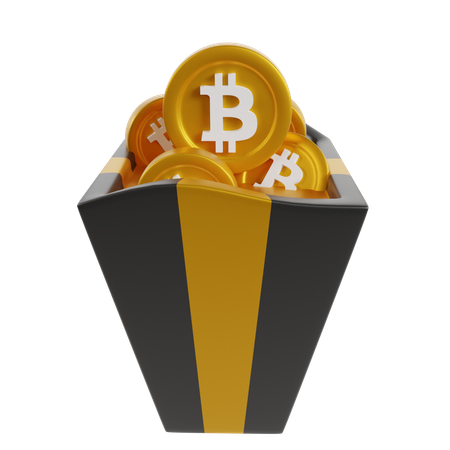 Bitcoin Trolley  3D Icon