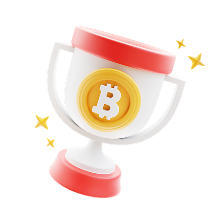 Bitcoin-Trophäe  3D Icon