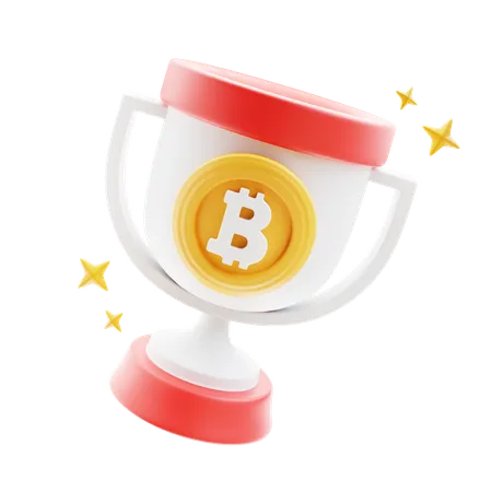 Bitcoin-Trophäe  3D Icon