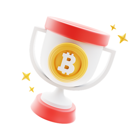 ビットコイントロフィー  3D Icon