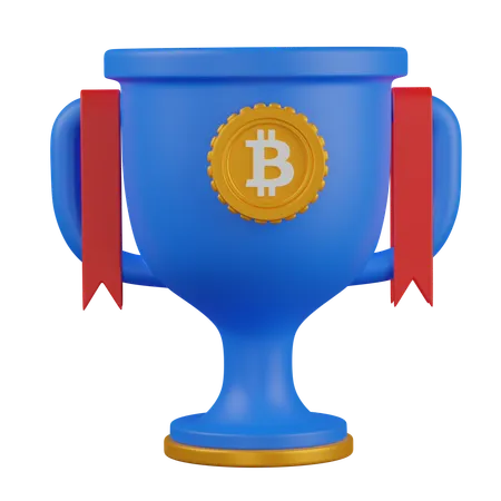 Bitcoin trophy  3D Icon