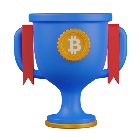 Bitcoin trophy  3D Icon