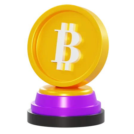 Bitcoin Trophy  3D Illustration