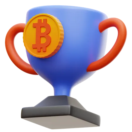 Bitcoin Trophy  3D Illustration