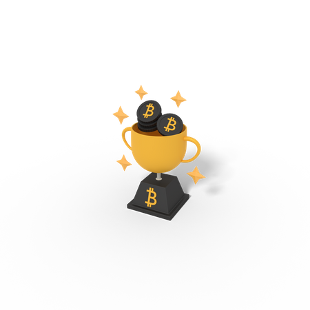 Bitcoin Trophy 3D Icon
