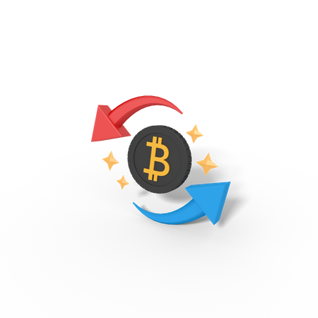 Bitcoin-Umlauf  3D Icon