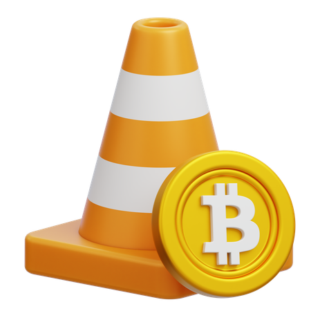 Bitcoin und Kegel  3D Icon