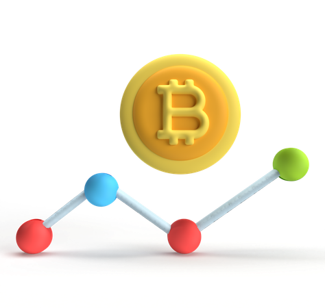Bitcoin Up  3D Icon