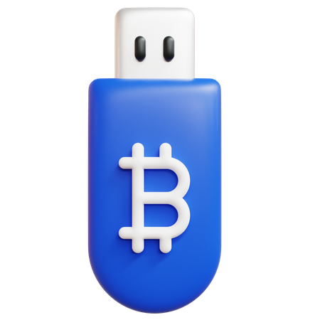 Bitcoin Usb  3D Icon