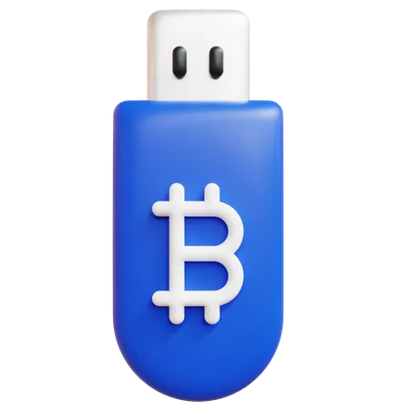 Bitcoin Usb  3D Icon