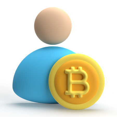 Bitcoin User  3D Icon