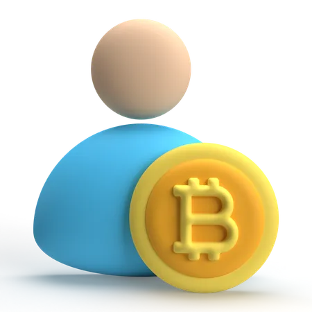 Bitcoin User  3D Icon